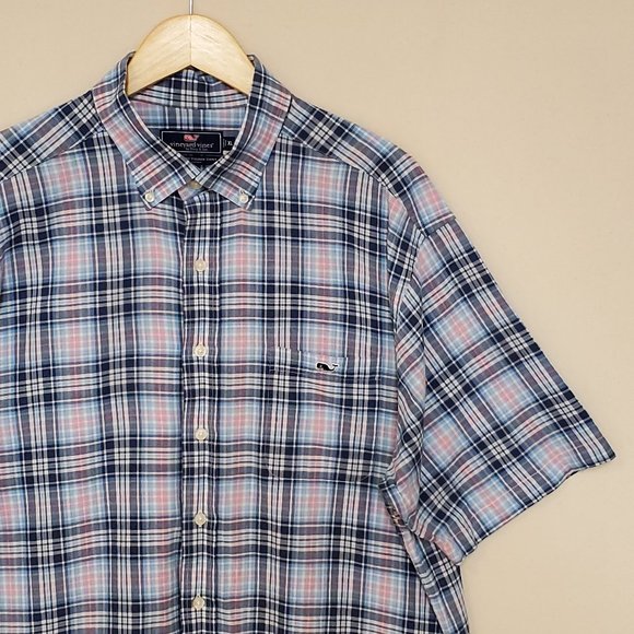 Vineyard Vines Short Sleeve Classic Fit Tucker Shirt XL - Picture 1 of 6